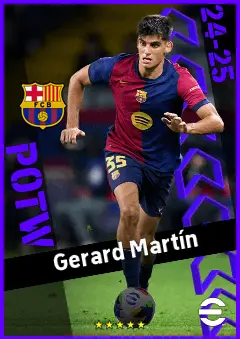 Gerard Martín eFootball 2026 player card, 92 OVR LB