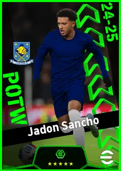 Jadon Sancho eFootball 2026 player card, 94 OVR LWF