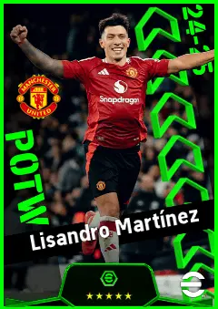Lisandro Martínez eFootball 2026 player card, 94 OVR CB