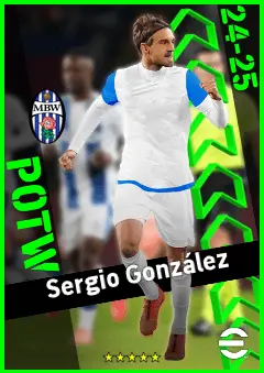 Sergio González eFootball 2026 player card, 91 OVR CB