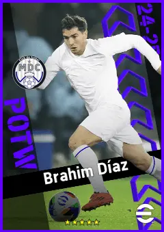 Brahim Díaz eFootball 2026 player card, 94 OVR RMF