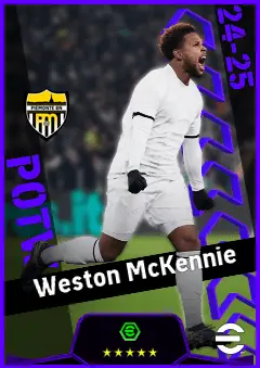 Weston McKennie eFootball 2026 player card, 93 OVR CMF