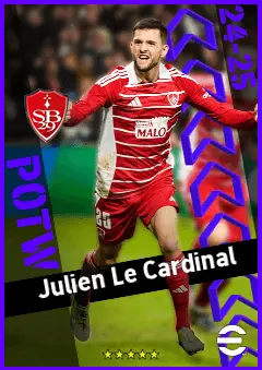 Julien Le Cardinal eFootball 2026 player card, 90 OVR RB