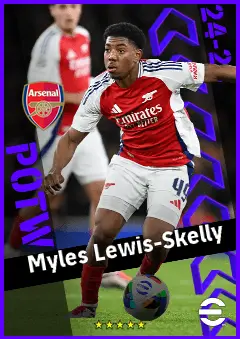 Myles Lewis-Skelly eFootball 2026 player card, 92 OVR LB