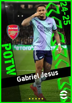 Gabriel Jesus eFootball 2026 player card, 94 OVR CF