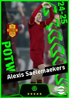 Alexis Saelemaekers eFootball 2026 player card, 94 OVR RMF