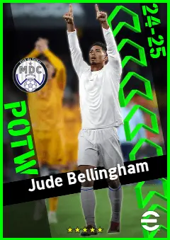 Jude Bellingham eFootball 2026 player card, 97 OVR AMF
