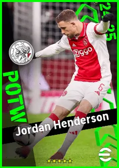 Jordan Henderson eFootball 2026 player card, 93 OVR DMF