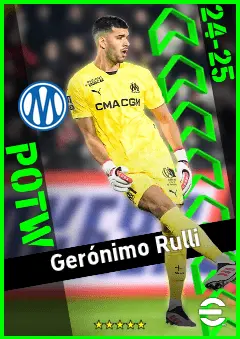 Gerónimo Rulli eFootball 2026 player card, 93 OVR GK