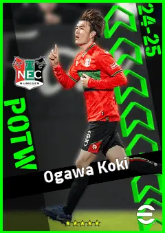 Ogawa Koki eFootball 2026 player card, 92 OVR CF
