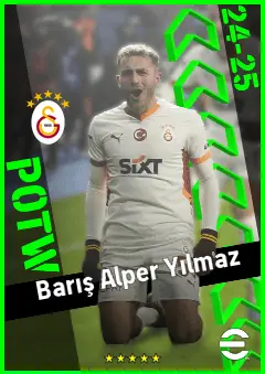 Barış Alper Yılmaz eFootball 2026 player card, 93 OVR LMF