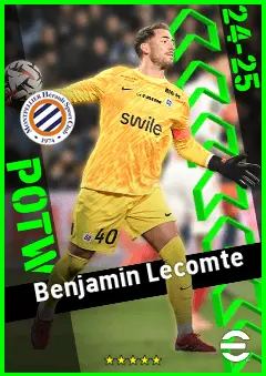 Benjamin Lecomte eFootball 2026 player card, 93 OVR GK