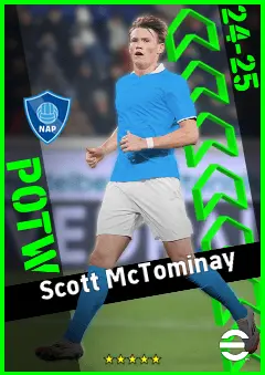 Scott McTominay eFootball 2026 player card, 93 OVR DMF