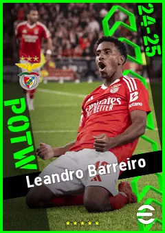 Leandro Barreiro eFootball 2026 player card, 92 OVR CMF