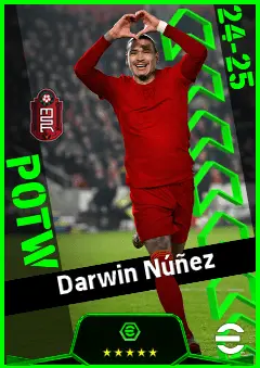 Darwin Núñez eFootball 2026 player card, 94 OVR CF