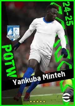 Yankuba Minteh eFootball 2026 player card, 93 OVR RWF