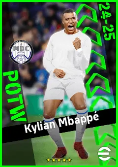 Kylian Mbappé eFootball 2026 player card, 97 OVR CF