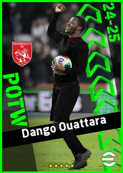 Dango Ouattara eFootball 2026 player card, 93 OVR CF