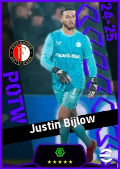 Justin Bijlow eFootball 2026 player card, 93 OVR GK