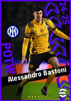 Alessandro Bastoni eFootball 2026 player card, 95 OVR CB