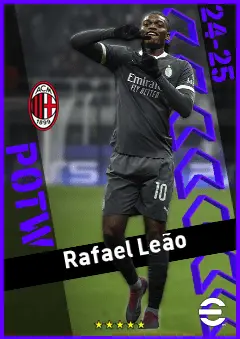 Rafael Leão eFootball 2026 player card, 95 OVR LWF