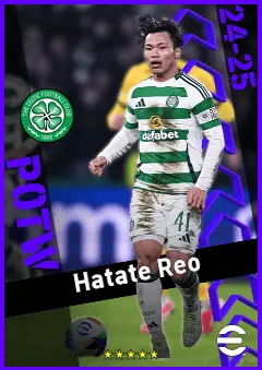 Hatate Reo eFootball 2026 player card, 92 OVR CMF