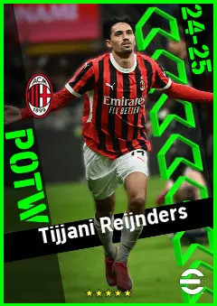 Tijjani Reijnders eFootball 2026 player card, 94 OVR DMF