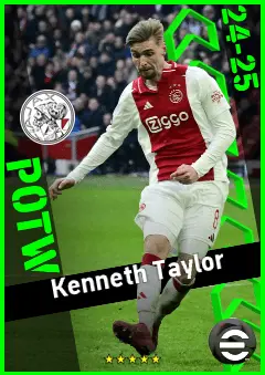 Kenneth Taylor eFootball 2026 player card, 93 OVR CMF