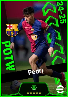 Pedri eFootball 2026 player card, 96 OVR CMF