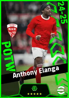 Anthony Elanga eFootball 2026 player card, 93 OVR SS