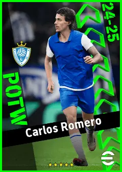 Carlos Romero eFootball 2026 player card, 91 OVR LB
