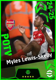 Myles Lewis-Skelly eFootball 2026 player card, 92 OVR LB