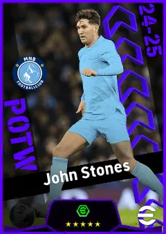 John Stones eFootball 2026 player card, 95 OVR CB