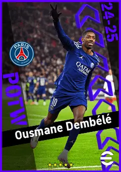 Ousmane Dembélé eFootball 2026 player card, 95 OVR CF