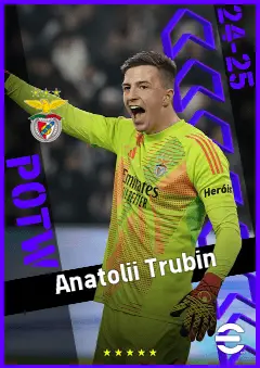 Anatolii Trubin eFootball 2026 player card, 94 OVR GK