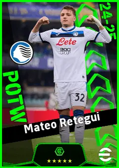 Mateo Retegui eFootball 2026 player card, 93 OVR CF