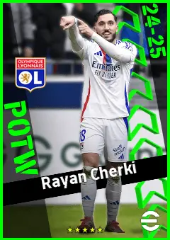 Rayan Cherki eFootball 2026 player card, 93 OVR RMF