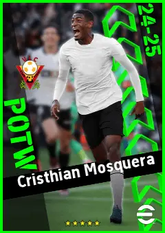 Cristhian Mosquera eFootball 2026 player card, 95 OVR RB