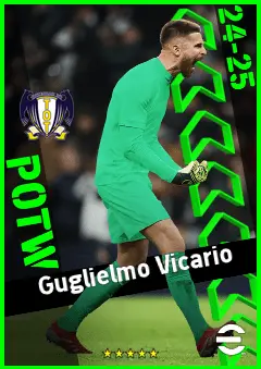 Guglielmo Vicario eFootball 2026 player card, 94 OVR GK