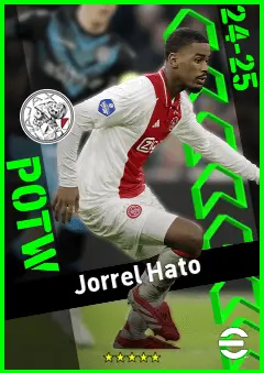 Jorrel Hato eFootball 2026 player card, 94 OVR LB