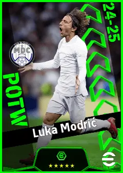 Luka Modrić eFootball 2026 player card, 94 OVR DMF