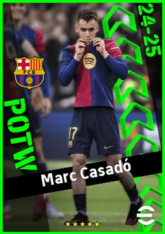 Marc Casadó eFootball 2026 player card, 93 OVR DMF