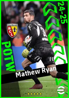 Mathew Ryan eFootball 2026 player card, 93 OVR GK