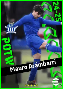 Mauro Arámbarri eFootball 2026 player card, 93 OVR AMF