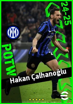 Hakan Çalhanoğlu eFootball 2026 player card, 95 OVR CMF