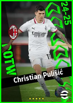 Christian Pulišić eFootball 2026 player card, 95 OVR LMF