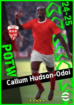 Callum Hudson-Odoi eFootball 2026 player card, 93 OVR RMF