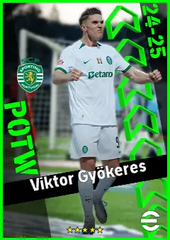 Viktor Gyökeres eFootball 2026 player card, 95 OVR CF