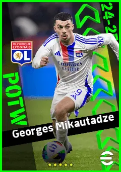 Georges Mikautadze eFootball 2026 player card, 93 OVR CF