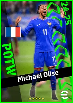 Michael Olise eFootball 2026 player card, 95 OVR AMF